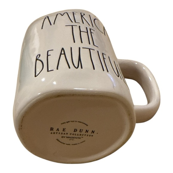 RAE DUNN Cream Ceramic Mug - America The Beautiful - Picture 3 of 3